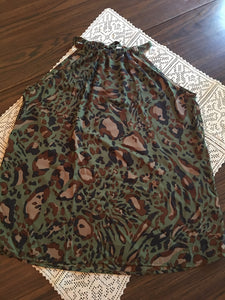 Leopard neck tank top