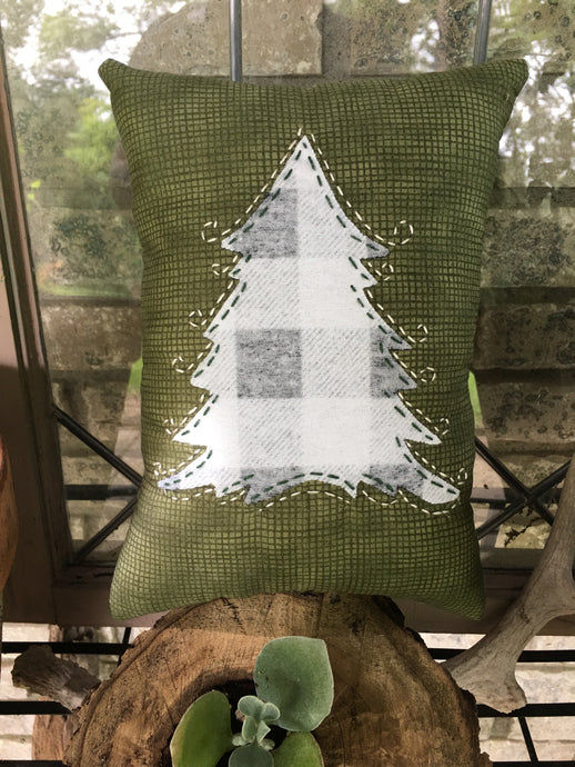 Sweet little folk art pine pillow