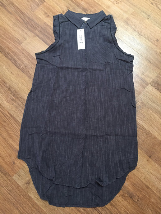 Raw edged sleeveless tunic