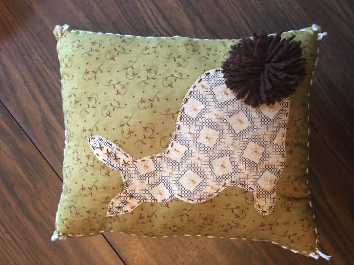 Vintage bunny pillow Pom Pom tail