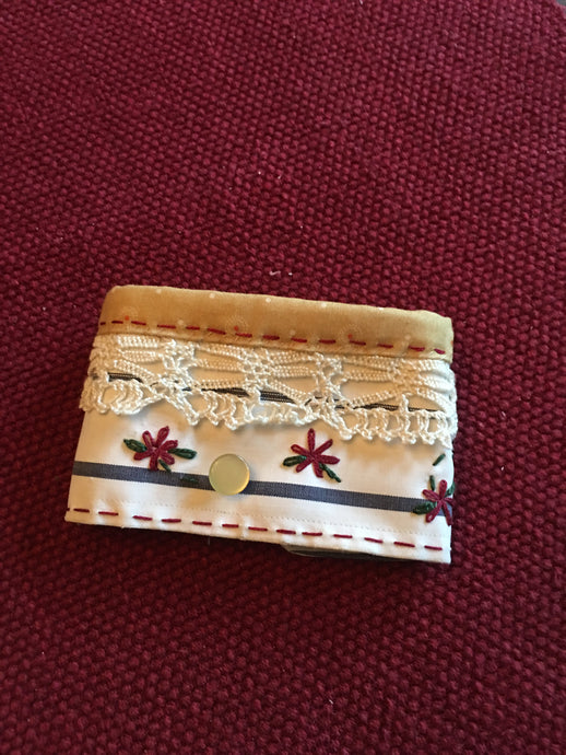 One of a kind vintage refurbished wristlet